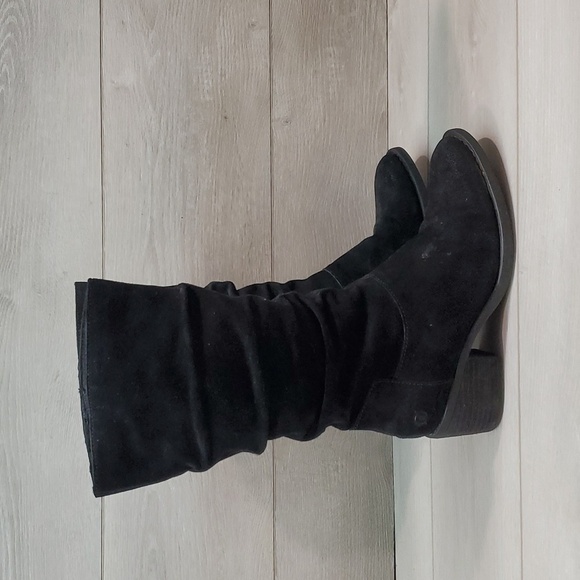 Born Women Peavy Comfort Suede Boots block heels  shoes sz 7.5M - Picture 3 of 14